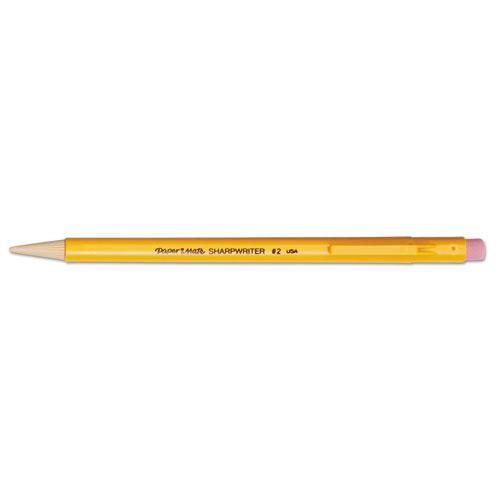 Sharpwriter Mechanical Pencil, 0.7 mm, HB (#2.5), Black Lead, Classic Yellow Barrel, Dozen. Picture 1