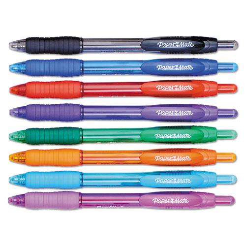 Profile Ballpoint Pen, Retractable, Bold 1.4 mm, Assorted Ink and Barrel Colors, 8/Pack. Picture 1