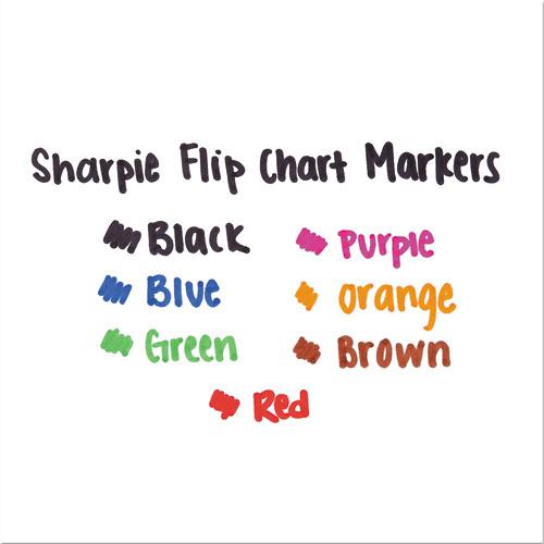 Flip Chart Marker, Broad Bullet Tip, Assorted Colors, 8/Set. Picture 4