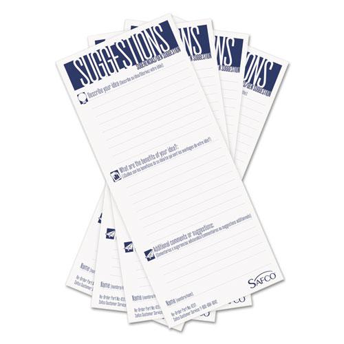 Suggestion Box Cards, 3.5 x 8, White, 25/Pack. Picture 1