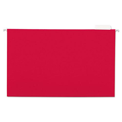 Deluxe Bright Color Hanging File Folders, Legal Size, 1/5-Cut Tabs, Red, 25/Box. Picture 5