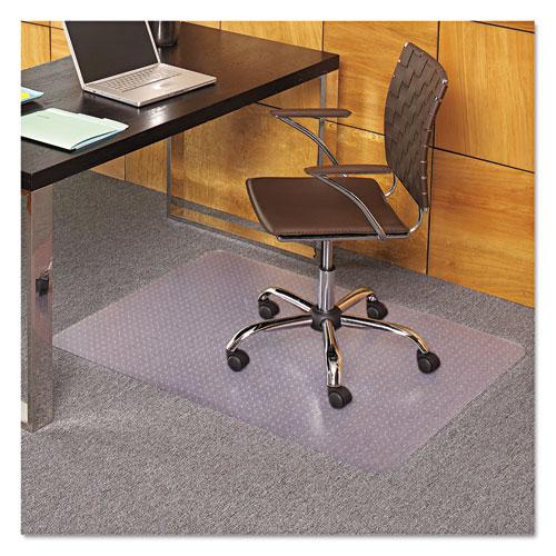 EverLife Light Use Chair Mat for Flat Pile Carpet, Rectangular, 36 x 44, Clear. Picture 1