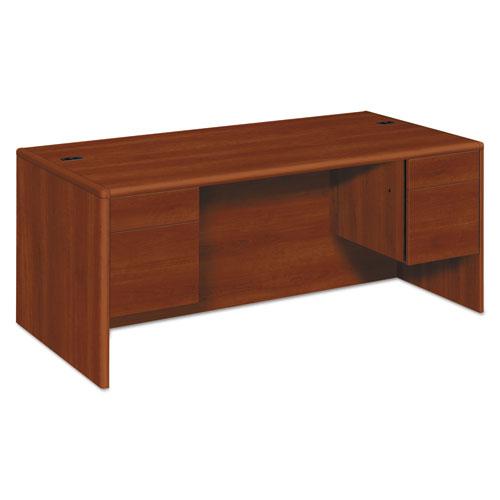 10700 Series Double Pedestal Desk with Three-Quarter Height Pedestals, 72" x 36" x 29.5", Cognac. Picture 1