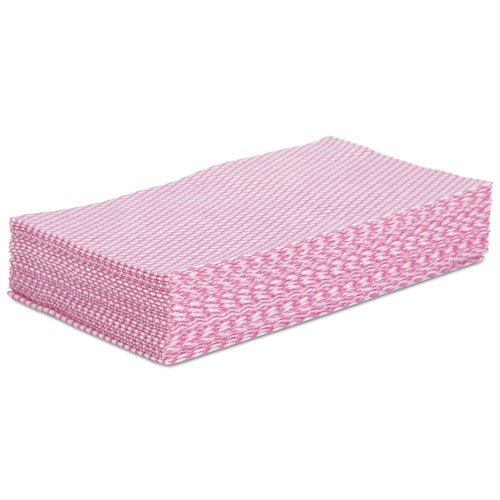 Foodservice Wipers, 12 x 21, Pink/White, 200/Carton. Picture 1