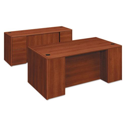 10700 Series Double Pedestal Desk with Full-Height Pedestals, 72" x 36" x 29.5", Cognac. Picture 1
