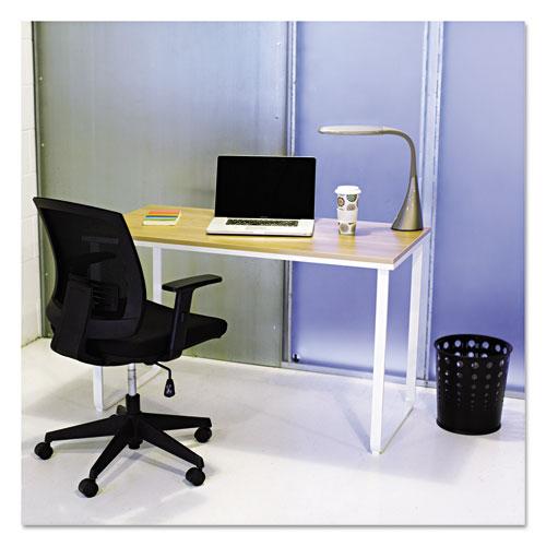 Steel Desk, 47.25" x 24" x 28.75", Beech/White. Picture 4