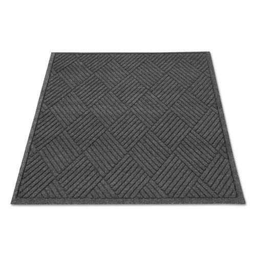 EcoGuard Diamond Floor Mat, Rectangular, 24 x 36, Charcoal. Picture 1