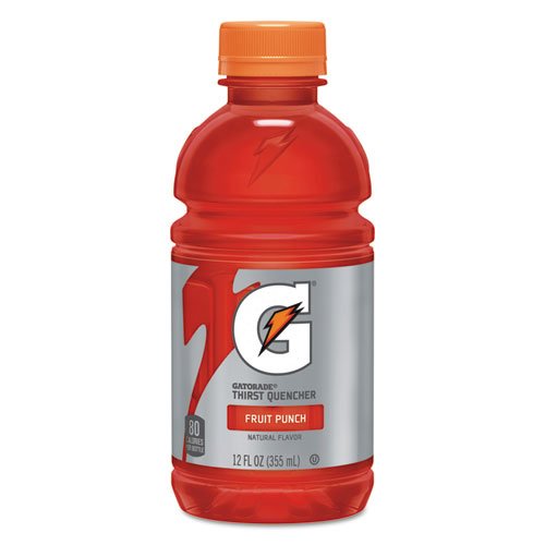 G-Series Perform 02 Thirst Quencher, Fruit Punch, 12 oz Bottle, 24/Carton. Picture 1