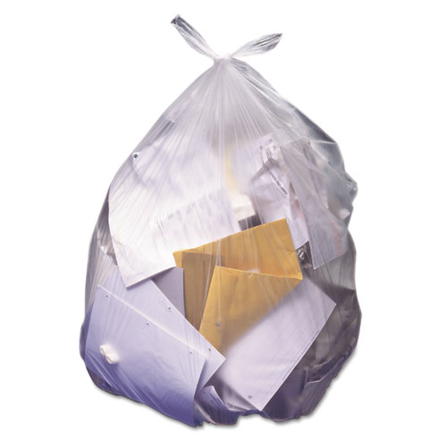 High-Density Waste Can Liners, 45 gal, 12 mic, 40" x 48", Natural, 25 Bags/Roll, 10 Rolls/Carton. Picture 1