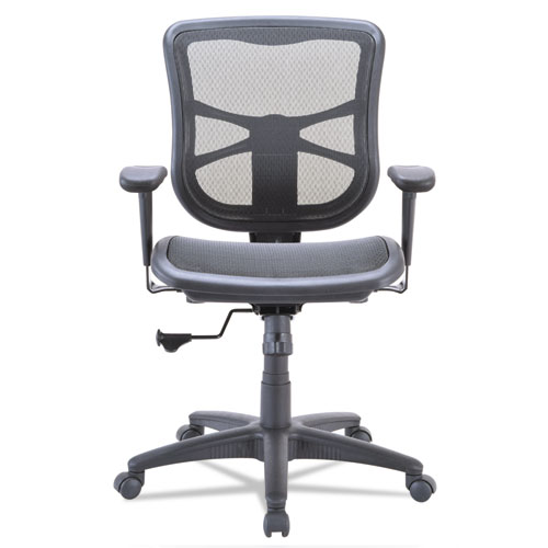 Alera Elusion Series Mesh Mid-Back Swivel/Tilt Chair, Supports Up to 275 lb, 17.9" to 21.6" Seat Height, Black. Picture 4