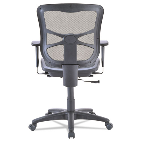 Alera Elusion Series Mesh Mid-Back Swivel/Tilt Chair, Supports Up to 275 lb, 17.9" to 21.6" Seat Height, Black. Picture 6