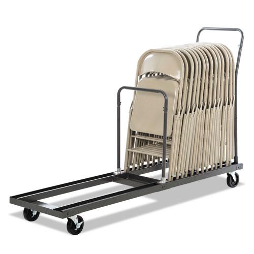 Chair/Table Cart, Metal, 600 lb Capacity, 20.86" x 50.78" to 72.04" x 43.3", Black. Picture 2
