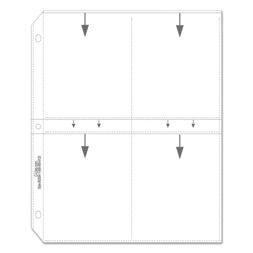 Clear Photo Pages for Eight 3.5 x 5 Photos, 3-Hole Punched, 11.25 x 8.13, 50/Box. Picture 3