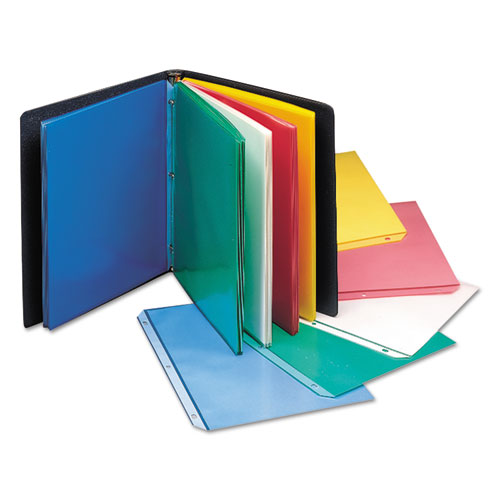Colored Polypropylene Sheet Protectors, Assorted Colors, 2", 11 x 8.5, 50/Box. Picture 5