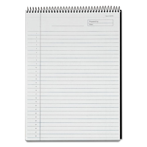 Docket Diamond Top-Wire Ruled Planning Pad, Wide/Legal Rule, Black Cover, 60 White 8.5 x 11.75 Sheets. Picture 1