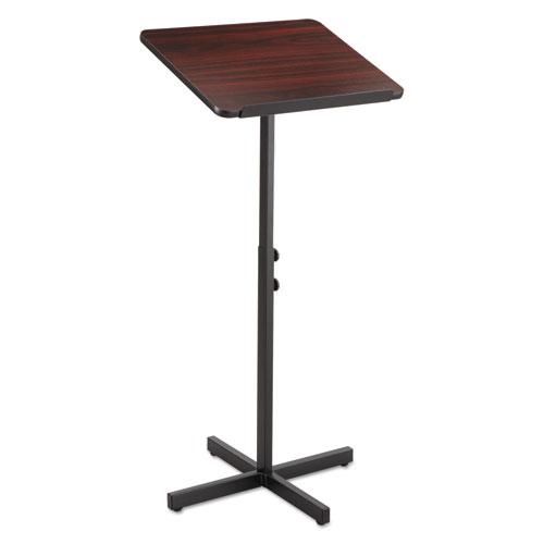 Adjustable Speaker Stand, 21 x 21 x 29.5 to 46, Mahogany/Black. Picture 3