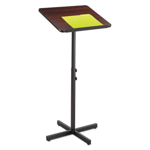 Adjustable Speaker Stand, 21 x 21 x 29.5 to 46, Mahogany/Black. Picture 4
