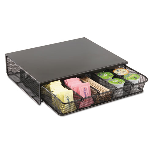 One Drawer Hospitality Organizer, 5 Compartments, 12.5 x 11.25 x 3.25, Black. Picture 1