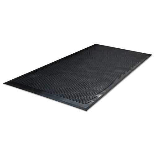 Clean Step Outdoor Rubber Scraper Mat, Polypropylene, 36 x 60, Black. Picture 5