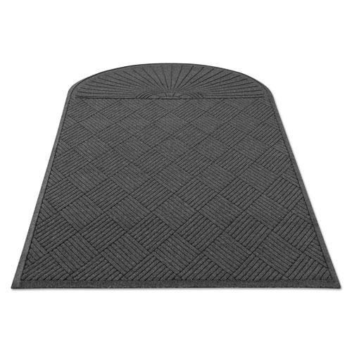 EcoGuard Diamond Floor Mat, Single Fan, 48 x 96, Charcoal. Picture 1