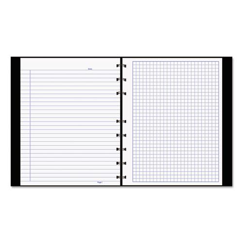 NotePro Quad Notebook, Data/Lab-Record Format with Narrow and Quadrille Rule Sections, Black Cover, (96) 9.25 x 7.25 Sheets. Picture 2