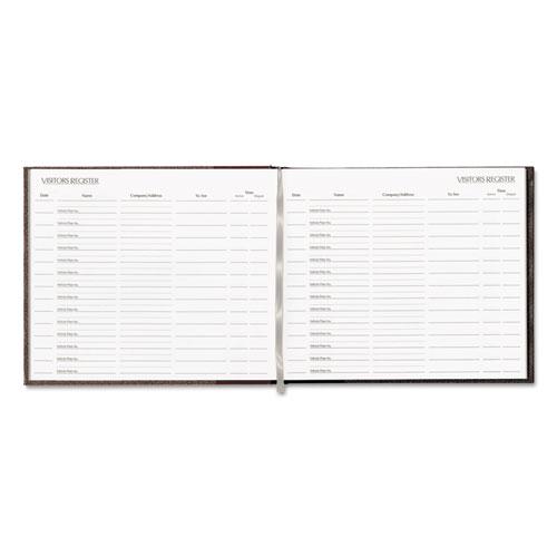 Hardcover Visitor Register Book, Black Cover, 9.78 x 8.5 Sheets, 128 Sheets/Book. Picture 3
