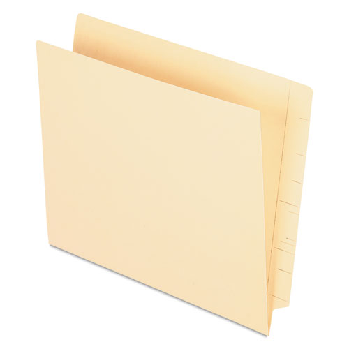 Manila End Tab Pocket Folder, Straight Tabs, Letter Size, Manila, 50/Box. The main picture.