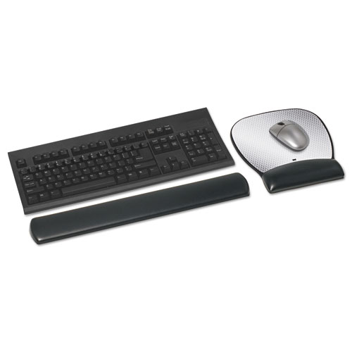 Antimicrobial Gel Large Mouse Pad with Wrist Rest, 9.25 x 8.75, Black. Picture 3