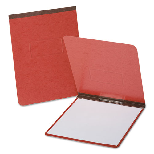 PressGuard Report Cover with Reinforced Top Hinge, Two-Prong Metal Fastener, 2" Capacity, 8 x 14, Red/Red. The main picture.