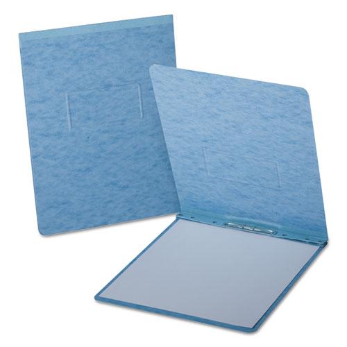 PressGuard Report Cover with Reinforced Top Hinge, Two-Prong Metal Fastener, 2" Capacity, 8.5 x 11, Light Blue/Light Blue. Picture 1