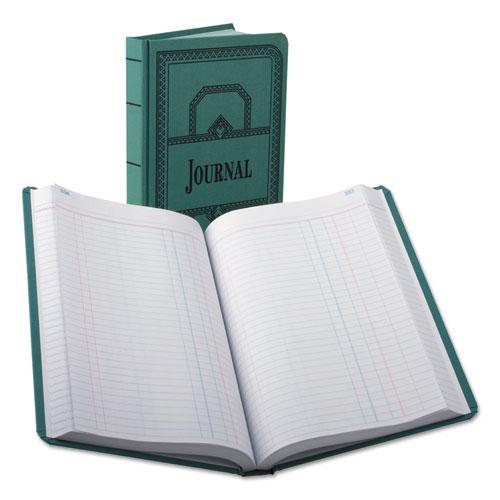Account Journal, Journal-Style Rule, Blue Cover, 11.75 x 7.25 Sheets, 500 Sheets/Book. Picture 1