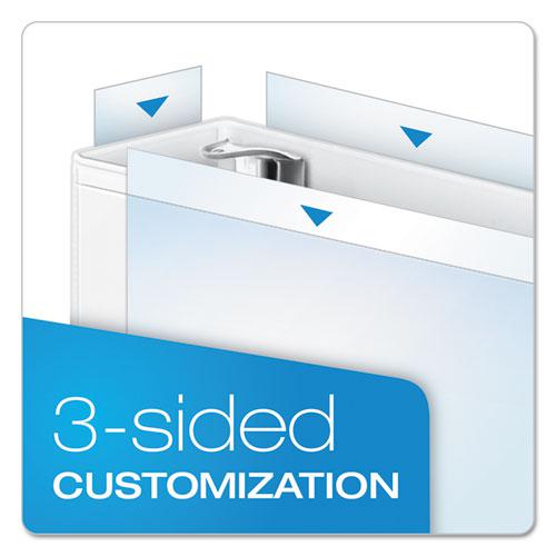 ExpressLoad ClearVue Locking D-Ring Binder, 3 Rings, 4" Capacity, 11 x 8.5, White. Picture 5