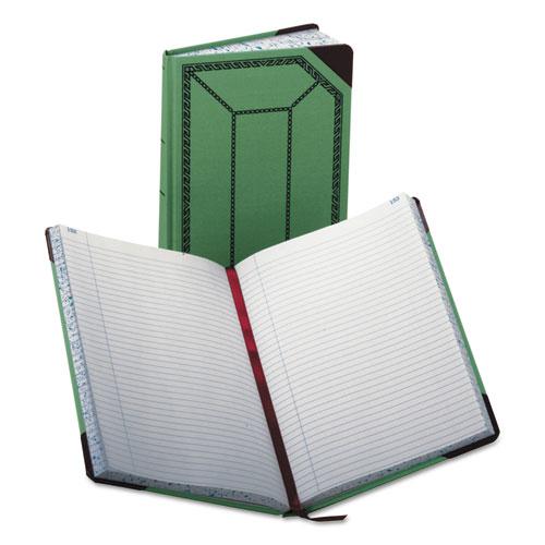 Account Record Book, Record-Style Rule, Green/Black/Red Cover, 12.13 x 7.44 Sheets, 300 Sheets/Book. Picture 1