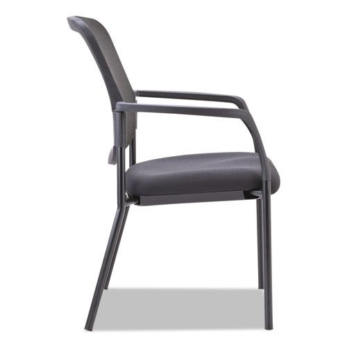 Alera TCE Series Mesh Guest Stacking Chair, 26" x 25.6" x 36.2", Black. Picture 6