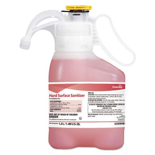 Hard Surface Sanitizer, Red, 1.4 L Bottle, 2/Carton. Picture 1