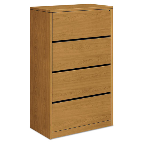 10500 Series Lateral File, 4 Legal/Letter-Size File Drawers, Harvest, 36" x 20" x 59.13". Picture 1