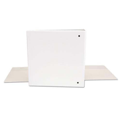 Deluxe Round Ring View Binder, 3 Rings, 2" Capacity, 11 x 8.5, White. Picture 2