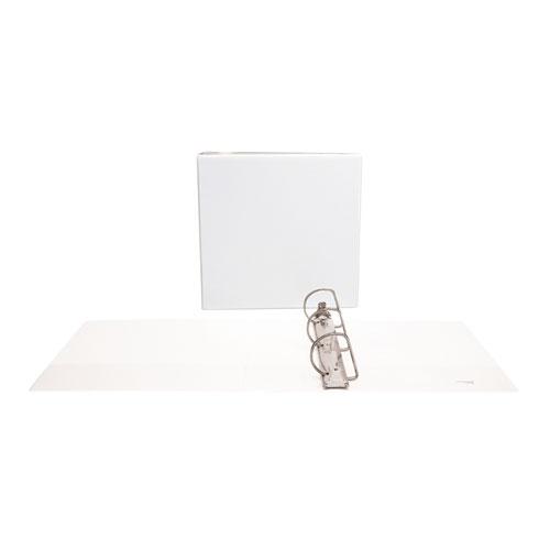 Slant D-Ring View Binder, 3 Rings, 3" Capacity, 11 x 8.5, White. Picture 3