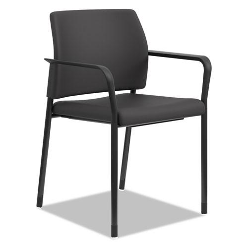Accommodate Series Guest Chair with Fixed Arms, 23.25" x 22.25" x 32", Black, 2/Carton. Picture 1