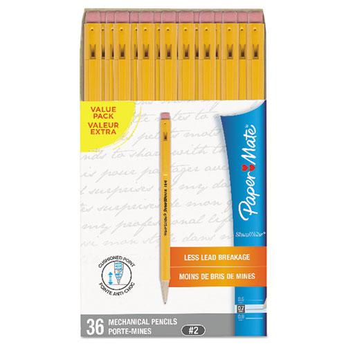Sharpwriter Mechanical Pencil Value Pack, 0.7 mm, HB (#2), Black Lead, Classic Yellow Barrel, 36/Box. Picture 2