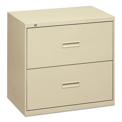 400 Series Lateral File, 2 Legal/Letter-Size File Drawers, Putty, 30" x 18" x 28". Picture 1