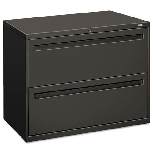 Brigade 700 Series Lateral File, 2 Legal/Letter-Size File Drawers, Charcoal, 36" x 18" x 28". Picture 1