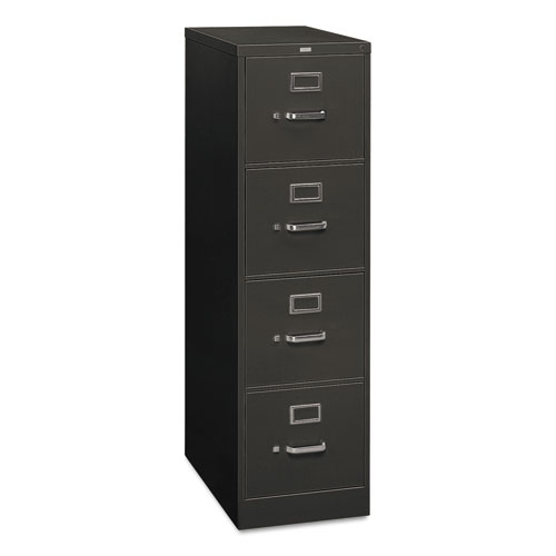 310 Series Vertical File, 4 Letter-Size File Drawers, Charcoal, 15" x 26.5" x 52". Picture 1