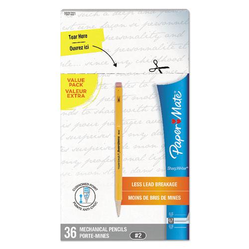 Sharpwriter Mechanical Pencil Value Pack, 0.7 mm, HB (#2), Black Lead, Classic Yellow Barrel, 36/Box. Picture 3