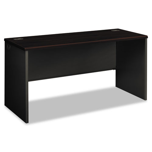 38000 Series Desk Shell, 60w x 24d x 29.5h, Mahogany/Charcoal. Picture 1
