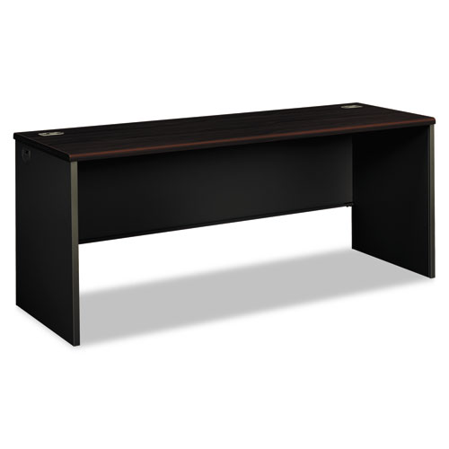38000 Series Desk Shell, 72w x 24d x 29.5h, Mahogany/Charcoal. Picture 1