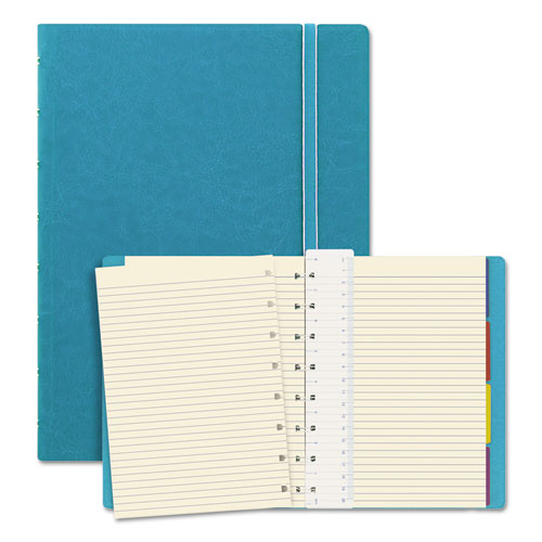 Notebook, 1-Subject, Medium/College Rule, Aqua Cover, (112) 8.25 x 5.81 Sheets. Picture 1