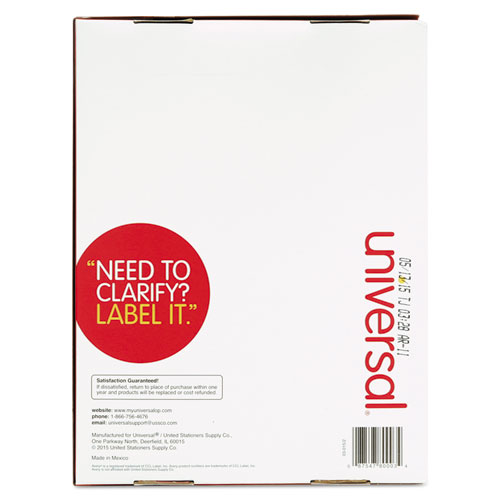 White Labels, Inkjet/Laser Printers, 1.33 x 4, White, 14/Sheet, 250 Sheets/Box. Picture 2