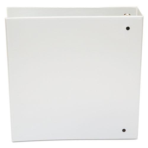 Economy Round Ring View Binder, 3 Rings, 2" Capacity, 11 x 8.5, White. Picture 9