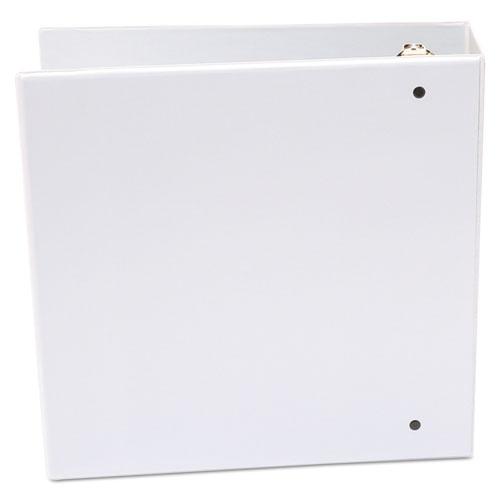 Economy Round Ring View Binder, 3 Rings, 3" Capacity, 11 x 8.5, White. Picture 8